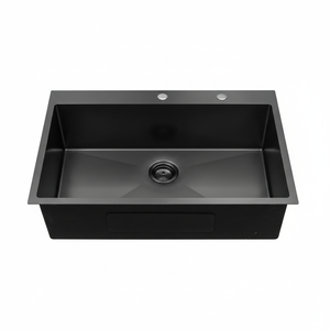 THCSS-0009อ่างล้างจานแบบเดี่ยวทำมือสแตนเลส304สี่เหลี่ยมเวิร์กสเตชันปัดเสร็จสำหรับเชฟทำอาหาร - Product Image 1