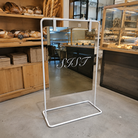 Panneau personnalisé en acier inoxydable miroir sur pied en A pour mariage, café, boulangerie, salon de coiffure, affichage