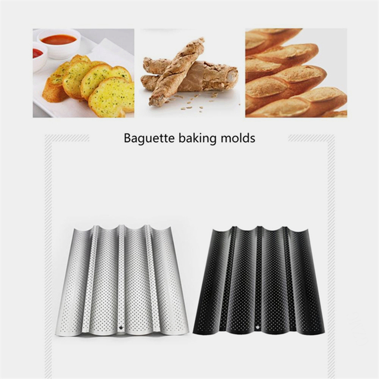 Moule à Baguette 4 Slots – Plateau Cuisson Acier Inoxydable Alimentaire Pour Pain Français Maison