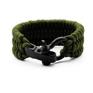 Manille de camping en acier inoxydable de qualité supérieure réglable 550 Firecraft Paracord Fashion Bracelet pour l'extérieur - Product Image 3