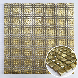 Mosaïque moderne hexagonale dorée de luxe en aluminium massif <span class=keywords><strong>brossé</strong></span>, design de parquet pour dosseret mural pour murs intérieurs - Product Image 4