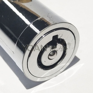 Cylindre de serrure tubulaire en alliage de zinc pour distributeur automatique, système de sécurité pour guichet automatique, insert de cylindre pour armoire ATM, système KA/KD MK, finition chromée brillante - Product Image 2