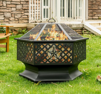 Bol à feu en métal à combustion secondaire sans fumée, décoratif sur le thème de Noël, pour fêtes de jardin du Solstice d'été et célébrations
