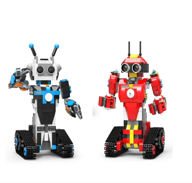 Juego de bloques de construcción de Robot RC para niños, juguete educativo de bloques de construcción con Control remoto, Robot inteligente