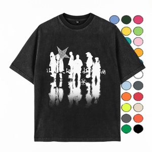 Tkan 104 <span class=keywords><strong>Custom</strong></span> Mans Kleding Zuur Wassen Bedrukt Strass Grafisch Katoen Vintage <span class=keywords><strong>T</strong></span>-Shirt Streetwear Heren Oversized Tshirt - Product Image 1