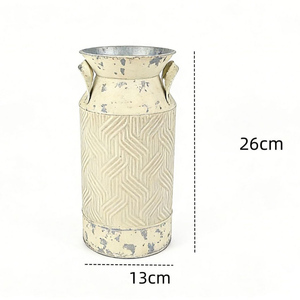 Vasos de Ferro Forjado Estilo Pastoral Europeu-Americano, Vasos de Flores com Acabamento Envelhecido, Decorações para Sala de Estar, Varanda e Jardim - Product Image 5