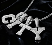 Collier chaîne initial en argent 925 pour hommes, serti de diamants Moissanite D VVS, pendentif lettres A-Z, vente en gros