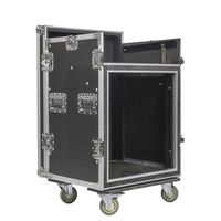 Boîtier de rack d'amplificateur vertical 12U, boîtier de transport avec roulettes