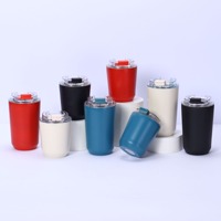 Gobelet à café en acier inoxydable de 280 ml et 380 ml avec couvercle à pression, possibilité de personnaliser le logo, idéal pour la consommation quotidienne au bureau