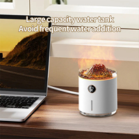 Humidificador Volcán con Luz Nocturna de 7 Colores, Atomización Ultrasónica Silenciosa, Humidificador Evaporativo de Aceites Esenciales