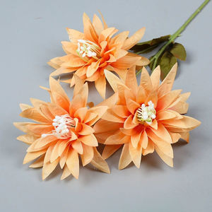 Boule de table réaliste en plastique Orange Lotus Rose faite à la main, centres de table pour mariage, fleurs artificielles, décor d'événements de Pâques - Product Image 2