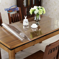 Film de protection transparent en PVC vinyle anti-rayures pour table à manger, épaisseur 1mm 2mm 3mm, imperméable, pour nappes