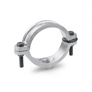 Collier de serrage double en acier galvanisé avec vis et joint torique, finition brute, impérial 2 po, garantie 3 ans - Product Image 1