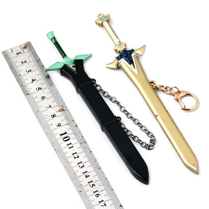 Nouveau <span class=keywords><strong>SAO</strong></span> Épée Art En Ligne Porte-clés Arme Clé Chaîne Anneau Cosplay Bijoux 17CM - Product Image 2