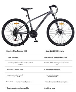 Vélo <span class=keywords><strong>de</strong></span> montagne 24/26/27,5 pouces pour adultes, <span class=keywords><strong>frein</strong></span> à <span class=keywords><strong>disque</strong></span> tout-terrain, cadre en acier à haute teneur en carbone pour étudiants, hommes et femmes, cadre sans queue - Product Image 5