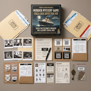 Kit Premium <span class=keywords><strong>per</strong></span> Risolvere Casi di Omicidio Immersivi, Gioco da Tavolo a Tema Detective <span class=keywords><strong>per</strong></span> Serate di Gioco <span class=keywords><strong>per</strong></span> Adulti - Product Image 1