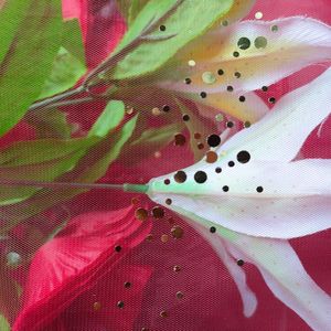 Sang Trọng 3D Polka <span class=keywords><strong>Dot</strong></span> Mô Hình Lá Sequin Thêu Vải Tuyn Ăn Mặc Vải Lưới Ren Cho Cô Gái Quần Áo - Product Image 5