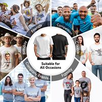 T-shirts pour hommes américains à col rond, manches courtes, 100% coton tricoté, coupe ample vintage, séchage rapide, personnalisables pour marques de mode