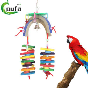 OFAPET nuevo juguete de pájaro de madera duradero colorido loro masticar juguete madera mascota pájaro <span class=keywords><strong>Parot</strong></span> juguete - Product Image 4