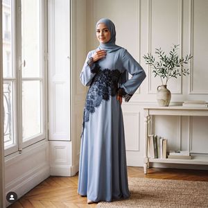 Abaya Nida Súper Suave con Encaje y Parches, Talla Grande, Vestido Musulmán Elegante, Kaftán Dubai, Ropa Islámica Turca para Mujer, Nuevo Modelo de Lujo 2026 - Product Image 5