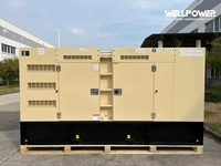 Générateur diesel mobile refroidi par eau, super silencieux, démarrage électrique, Wellpower 120-380 kW 150-380 kVA, avec ATS