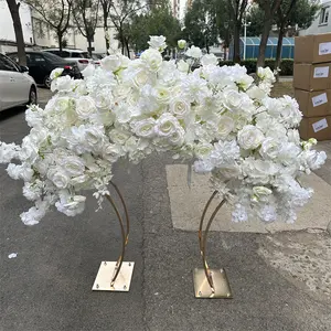 Ifg Hot Bán 37 "cao vòm hình dạng hoa đứng vàng bàn đám cưới centerpieces trang trí - Product Image 1