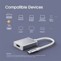 Convertisseur Type-C vers HD 1080P 60 HZ USB-C vers HDTV 4K 30HZ Hub Adaptateur en alliage d'aluminium pour téléphones mobiles Adaptateur 60 HZ 4K HD