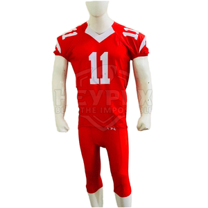 Conjunto de uniformes de fútbol americano de alta calidad, uniformes de fútbol de equipo de poliéster 100%, mangas cortas hechas en Pakistán - Product Image 1