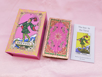 Cartes de tarot durables personnalisées en PVC rose holographique avec finition laser, imperméables, pour spectacles de magie pour enfants, jeux sur le thème des princesses