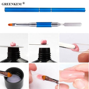 1 pièce double tête UV Gel Extension strass diamant <span class=keywords><strong>dessin</strong></span> stylo brosse vernis rose bleu arc-en-ciel outil spatule à <span class=keywords><strong>ongles</strong></span> - Product Image 4