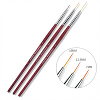 Pinceau à ongles professionnel en bois de Zhejiang pour la peinture de lignes ultra-longues, outil de nail art pour la décoration transfrontalière
