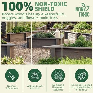 Teinture et Scellant pour <span class=keywords><strong>Bois</strong></span> Extérieur Extrêmement Transparent en une seule application – Scellant Transparent Imperméable pour Terrasses, Clôtures et Bardages - Product Image 3