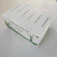 Boîte à asperges en plastique ondulé PP, pliable, ventilée, pour l'emballage de légumes frais, destinée au transport en chaîne du froid