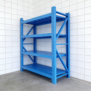 热销低价中型金属货架批发价钢制储物架适用于车库和仓库使用 - Product Image 1