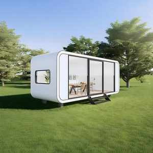 Maison préfabriquée modulaire mobile de luxe en acier KT, capsule spatiale moderne, avec roues, pour usage commercial et de bureau - Product Image 4
