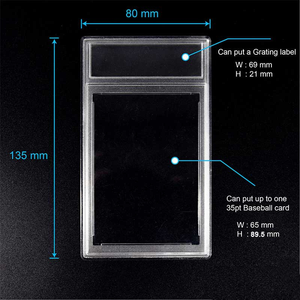 등급 카드 슬랩 프로텍터 투명 아크릴 하드 슬리브 라벨 위치 등급 카드 홀더 - Product Image 3