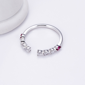 แหวนเพชรทรงลูกแพร์แพลตตินั่ม Messi Jewelry รุ่น MSR-1407 สำหรับผู้หญิง - Product Image 1