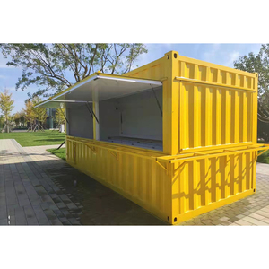 Container Bar Caffè Mobile da 20 piedi, Chiosco Prefabbricato in Stile Legno con Pannelli Sandwich e Materiale in Acciaio - <span class=keywords><strong>Vendita</strong></span> <span class=keywords><strong>di</strong></span> Tiny House - Product Image 1