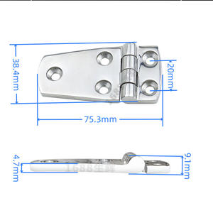 Charnières symétriques en acier inoxydable 316 pour quincaillerie marine et accessoires de yacht, charnières de porte et de fenêtre - Product Image 1