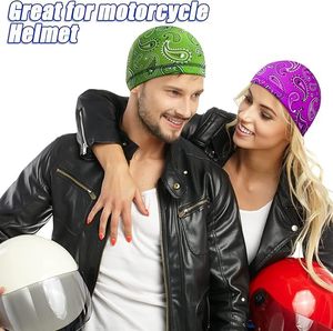 Tela de enfriamiento impresa personalizada transpirable Durag Dome Cap Stretch HD peluca Cap Stocking Elastic 360 Wave Caps para casco de motocicleta - Product Image 3