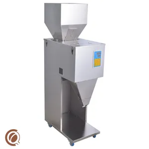 Mesin pengisi vertikal otomatis, mesin pembungkus biji kopi panggang dengan pengumpan hopper