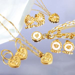 Juego de Joyería Nupcial Elegante a Buen Precio, Collares de Flores para Mujer, Novedad 2023, Juego de Aretes de Joyería Impermeables - Product Image 4