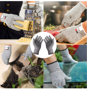 Guantes de Seguridad de Metal de Grado Alimenticio Resistentes a Cortes, Guantes de Cocina de Acero Inoxidable para Cortar Carne y Abrir <span class=keywords><strong>Ostras</strong></span> - Product Image 6