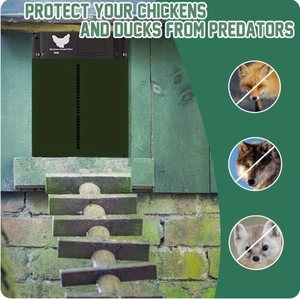 ประตูเล้าไก่แบบอัตโนมัติ ประตูเล้าไก่แบบใช้แสงตรวจจับเวลา ปิดช้าตอนกลางคืน เปิดตอนเช้า อุปกรณ์ป้องกันไก่แบบอัตโนมัติ อุปกรณ์สำหรับสัตว์ปีก - Product Image 5