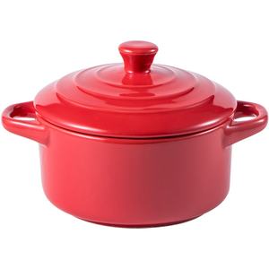 Bol à oeufs cuit à la vapeur en céramique classique <span class=keywords><strong>Double</strong></span> poignée Soufflé Air Fryer Bol de cuisson Ragoût ménager pour enfants Pot à soupe Nid d'oiseau - Product Image 1