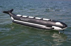 Lớn xách tay Inflatable cá mập chuối cá đồ chơi Dễ Thương Vải buồm thuyền dân cư Đảng tối đa 500kg đặt hàng tối thiểu 1 mảnh - Product Image 3