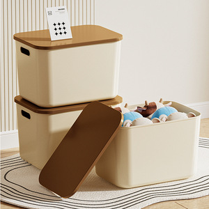 Clothing Organizer Plastic <b>Storage</b> <b>Box</b> 20-35L <b>With</b> <b>Lid</b> Durable Desktop <b>Box</b> For Clothes Toys Snacks - Product Image 1