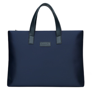 Sac à main d'affaires en nylon imperméable pour homme, sac bandoulière pour trajets quotidiens, logo personnalisé de luxe, fermeture éclair, sac pour ordinateur portable en polyester. - Product Image 1