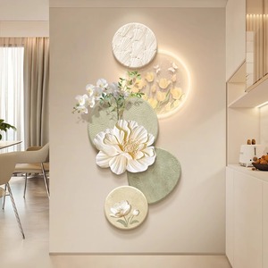 Pintura decorativa moderna mariposa creativa <span class=keywords><strong>y</strong></span> flor Led Light Mural Premium lujo pasillo pared arte - Product Image 4