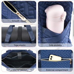 Échantillon gratuit Sac de sport personnalisé pour voyage, entraînement, imperméable, Oxford, personnalisé, sac de sport, sac de yoga, poche pour chaussures, sac de voyage pour hommes - Product Image 6